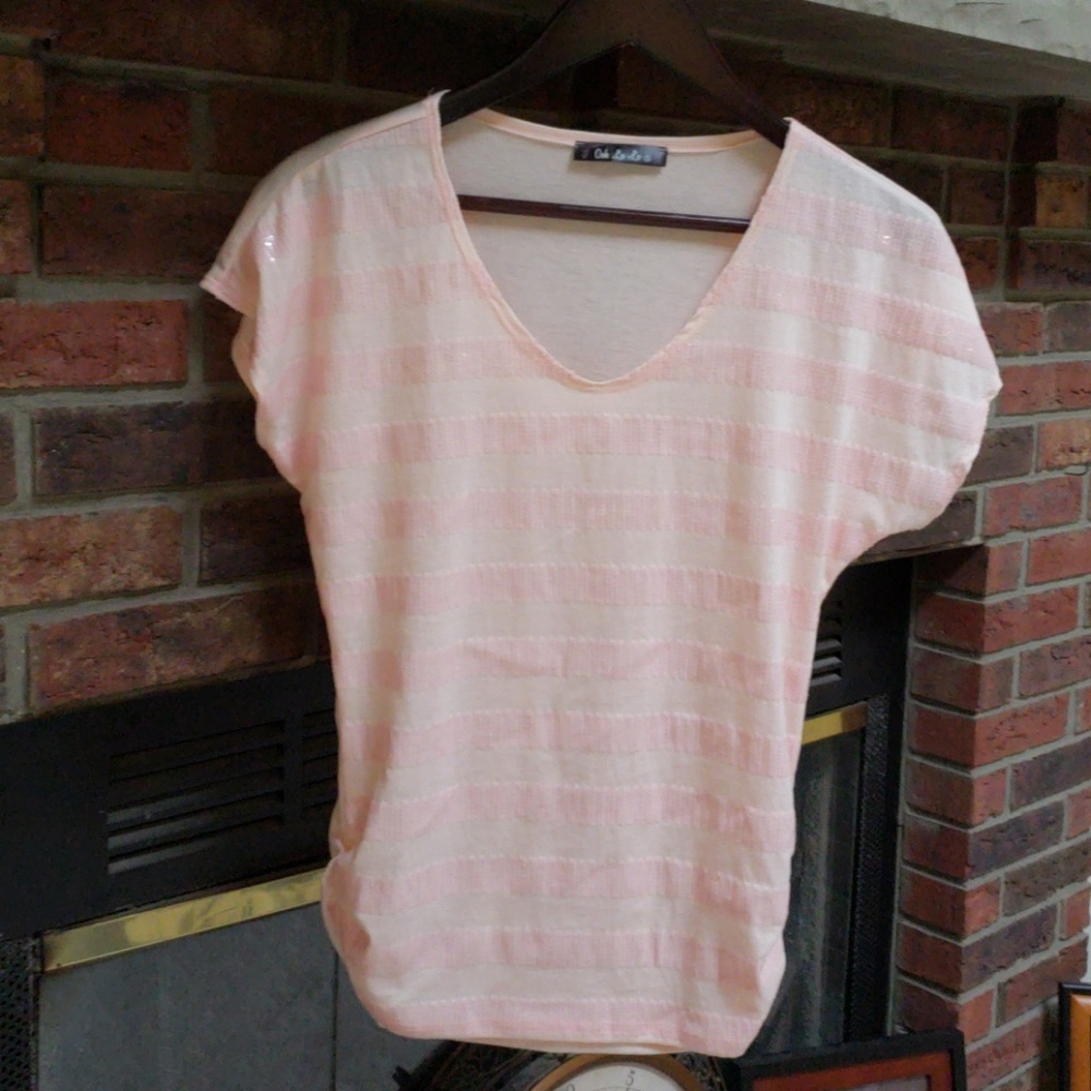 "Oh La La" Women's Small Pink Shirt 👚